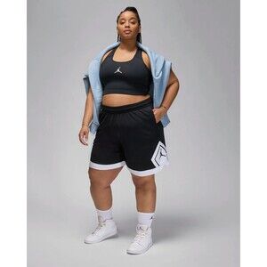Nike Women's Size 1X Jordan Sport 6" Inseam Diamond Sport Shorts Black/White NWT